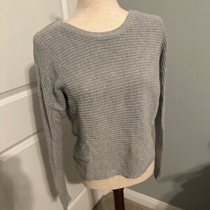 Women’s sz small hollister gray open back sweater